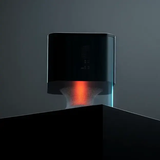 Studio-Render eines SunPeak-Edge-Prozessors auf einem dunklen Sockel