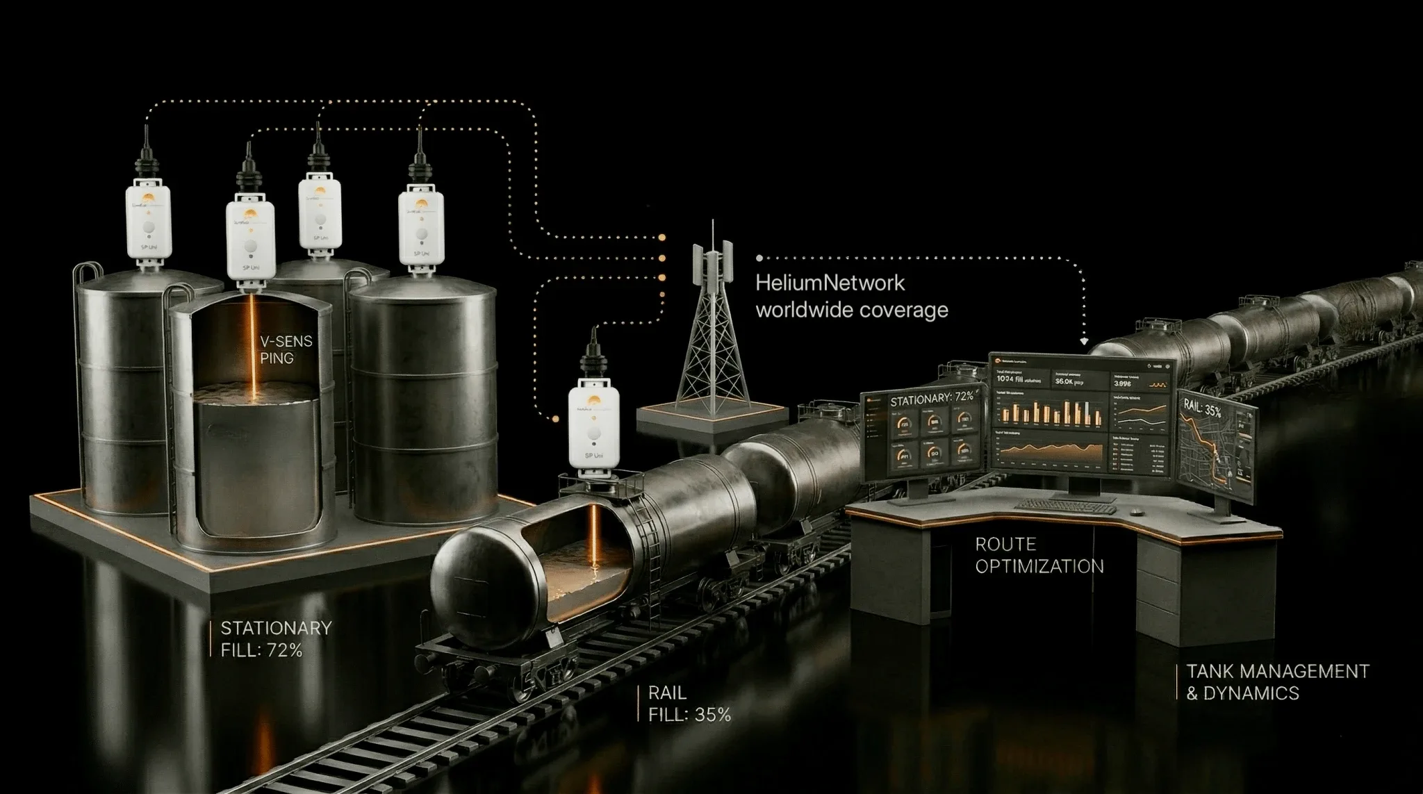 Intelligente Tankfüllstandskontrolle – Schema der Lösung